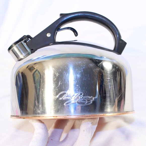Revere Ware 1801 3.5 QT Stainless Whistling Teapot Copper Bottom Kettle- Rome NY - Picture 1 of 10